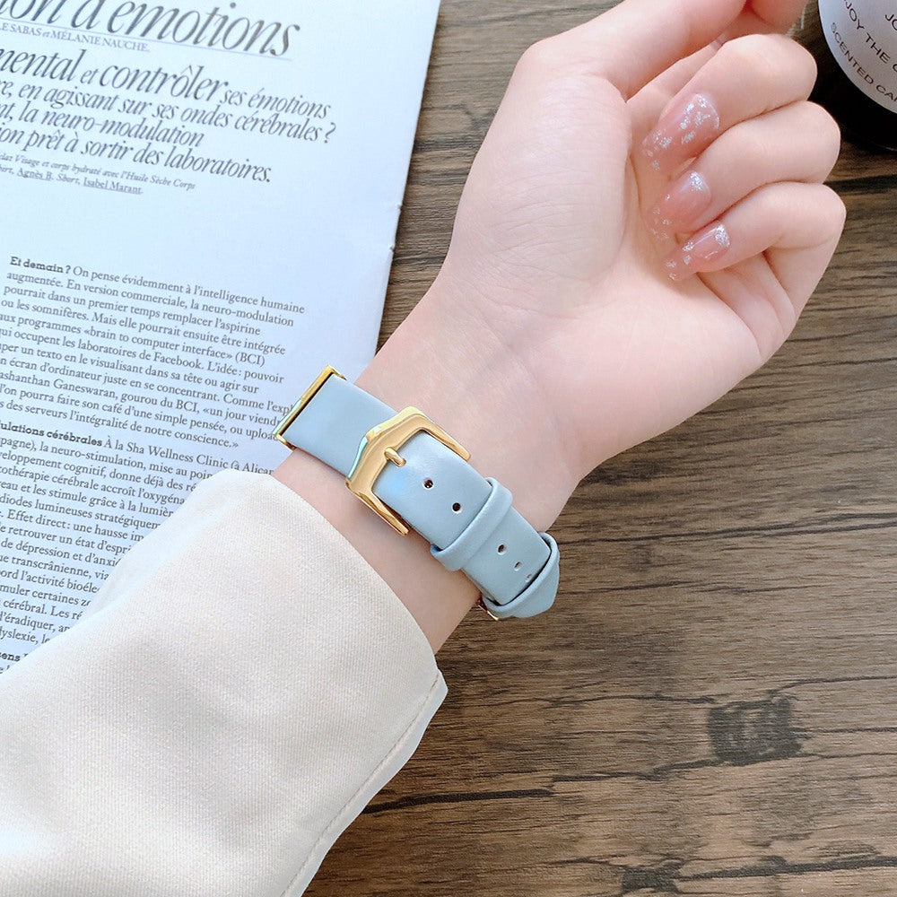 For Apple Watch Series 9 8 7 41mm 6 5 4 SE (2023) SE(2022) SE 40mm 3 2 1 38mm Genuine Leather Pearl Rhinestone Decor Watch Band Wrist Strap For Apple Watch Series 9 8 7 41mm 6 5 4 SE (2023) SE(2022) SE 40mm 3 2 1 38mm Genuine Leather Pearl Rhinestone Decor Watch Band Wrist Strap